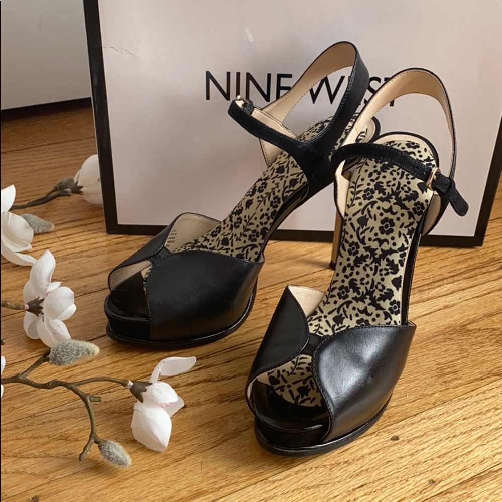 Nine West Black Women's High Heel Sandals - Picture 4 of 8